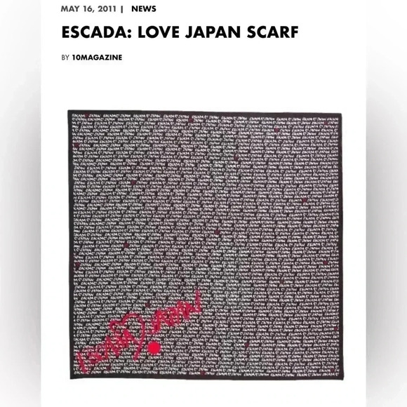 ✅💎Escada Limited Edition Satin Scarf 86cm x 86cm - Picture 3 of 12
